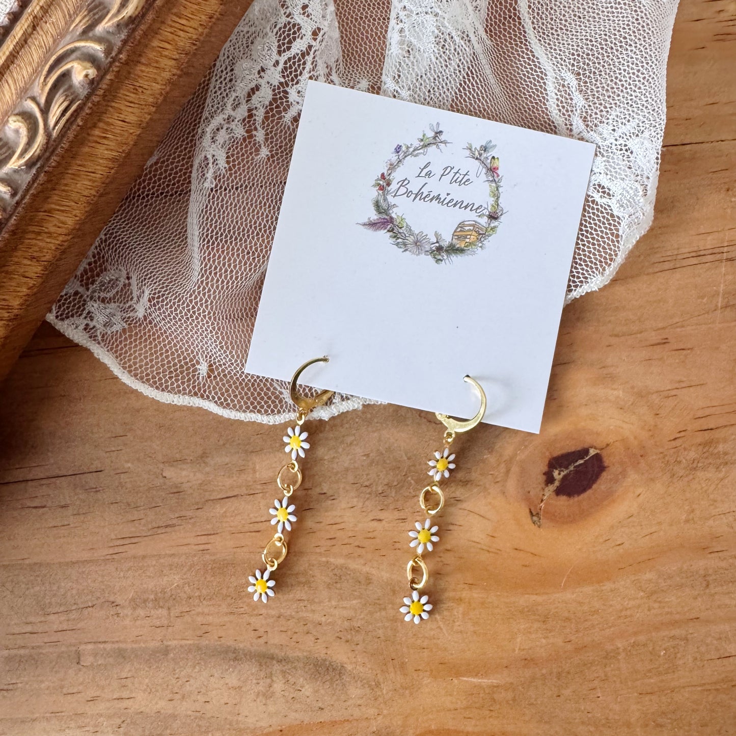 Lueur de prairie - Boucles d’oreilles légères marguerites 🌼