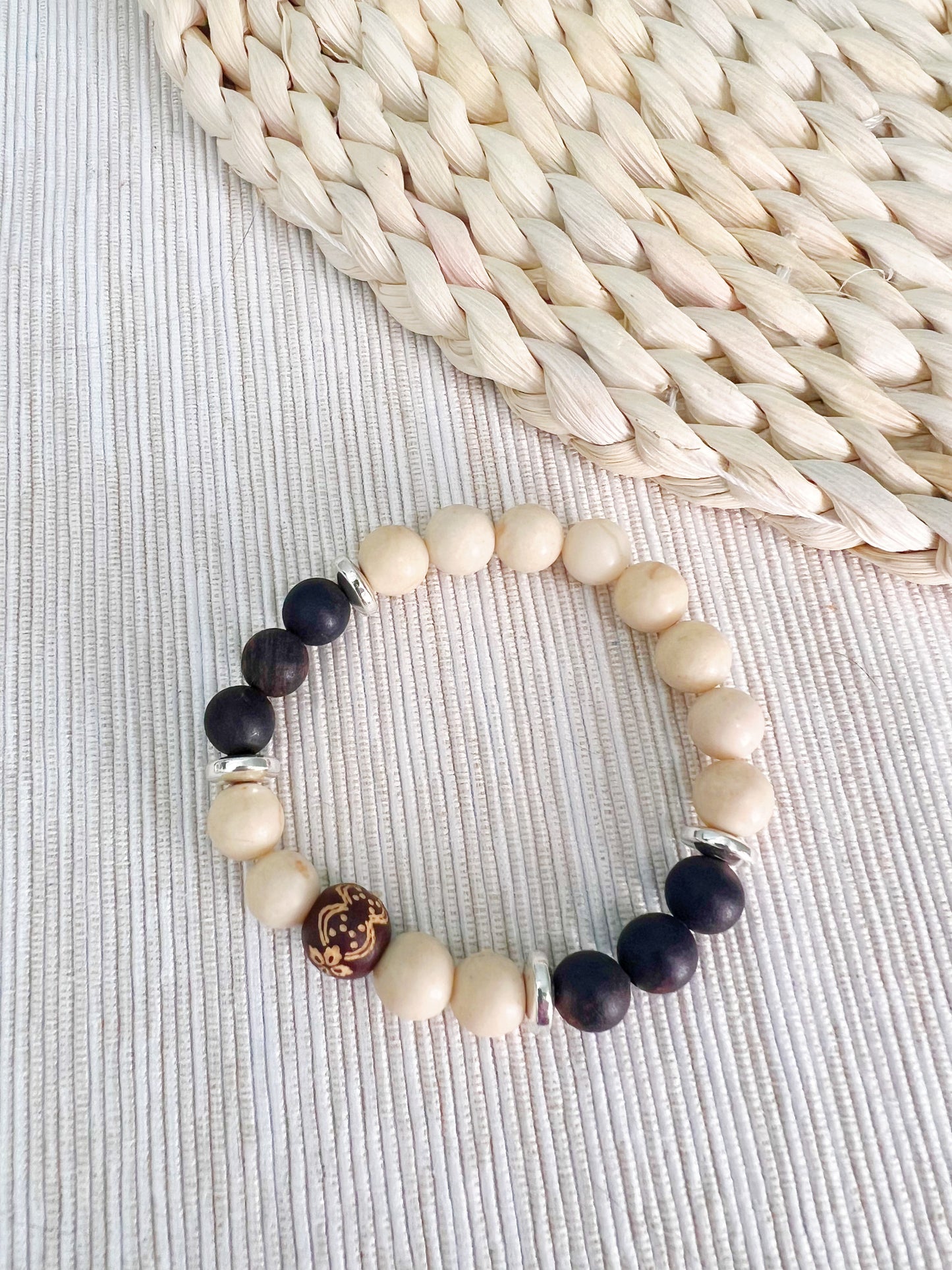 Bracelet bois et jaspe