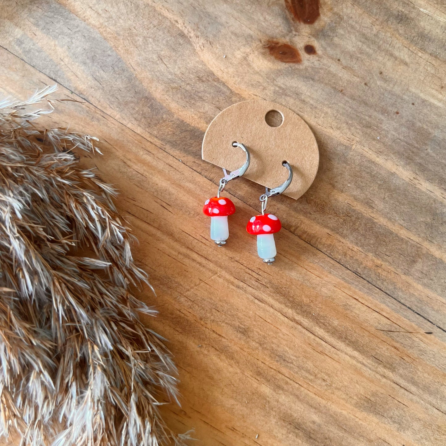 Boucles d’oreilles petits champignons