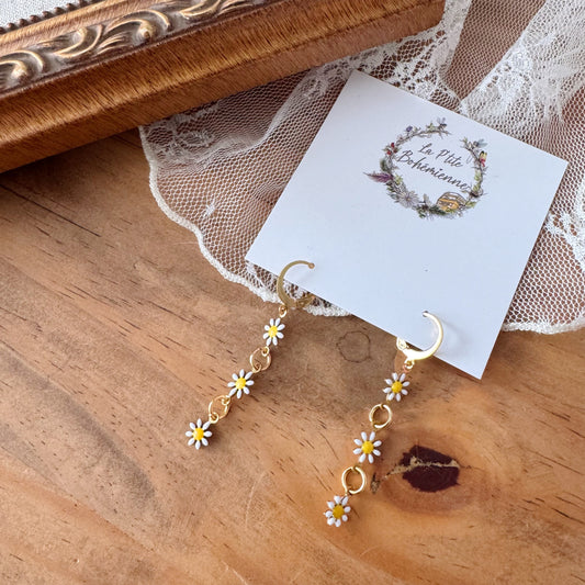Lueur de prairie  - Boucles d’oreilles légères marguerites 🌼