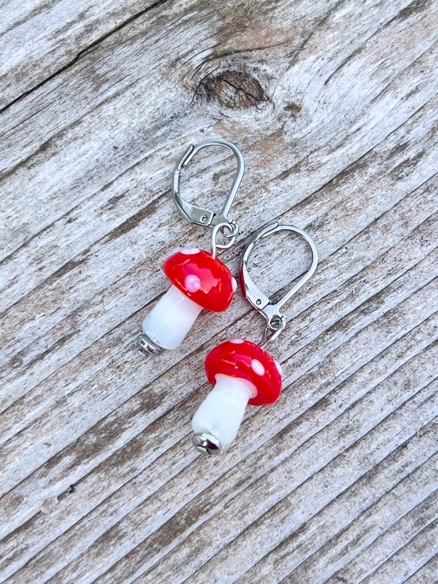 Boucles d’oreilles petits champignons