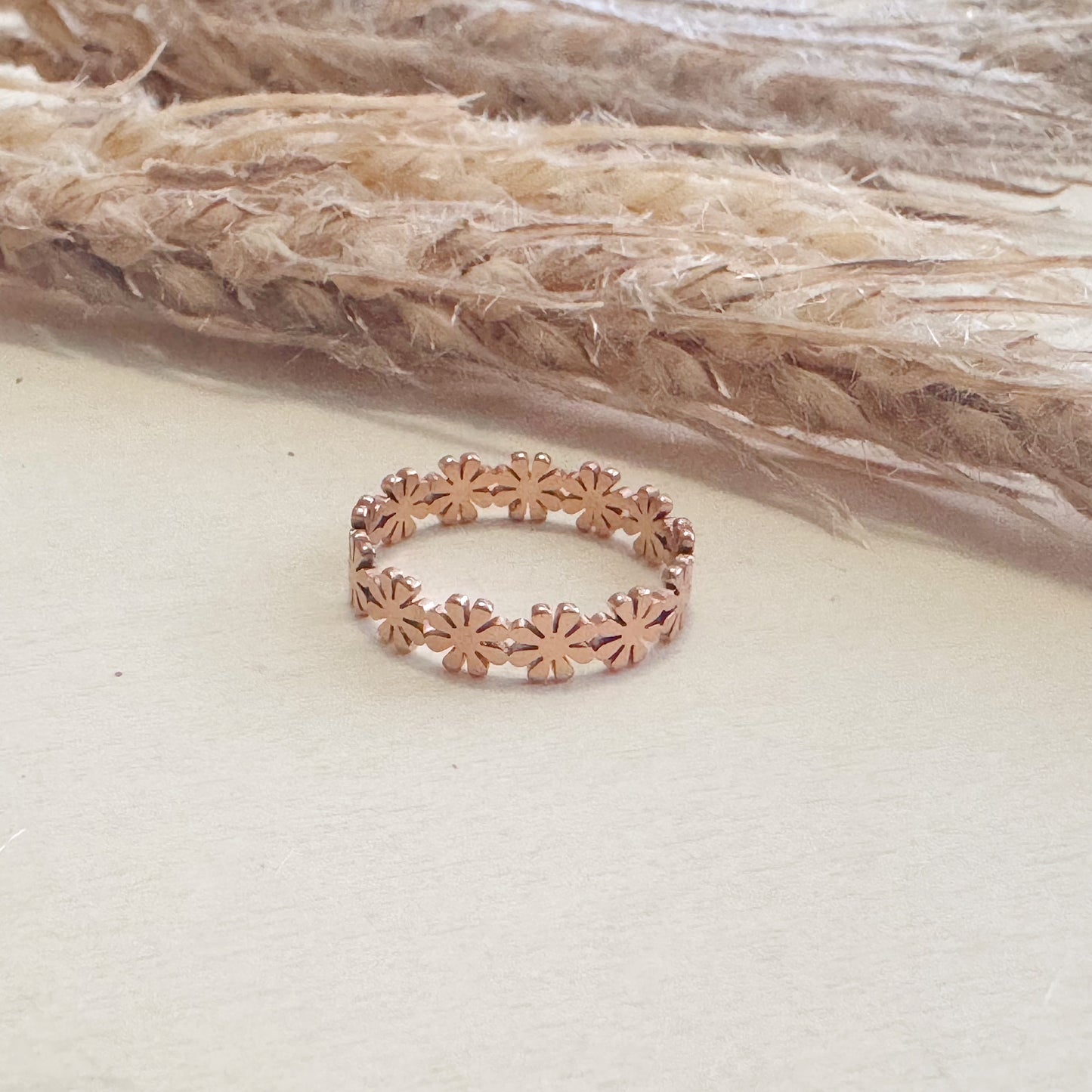 Bague anneau rose gold