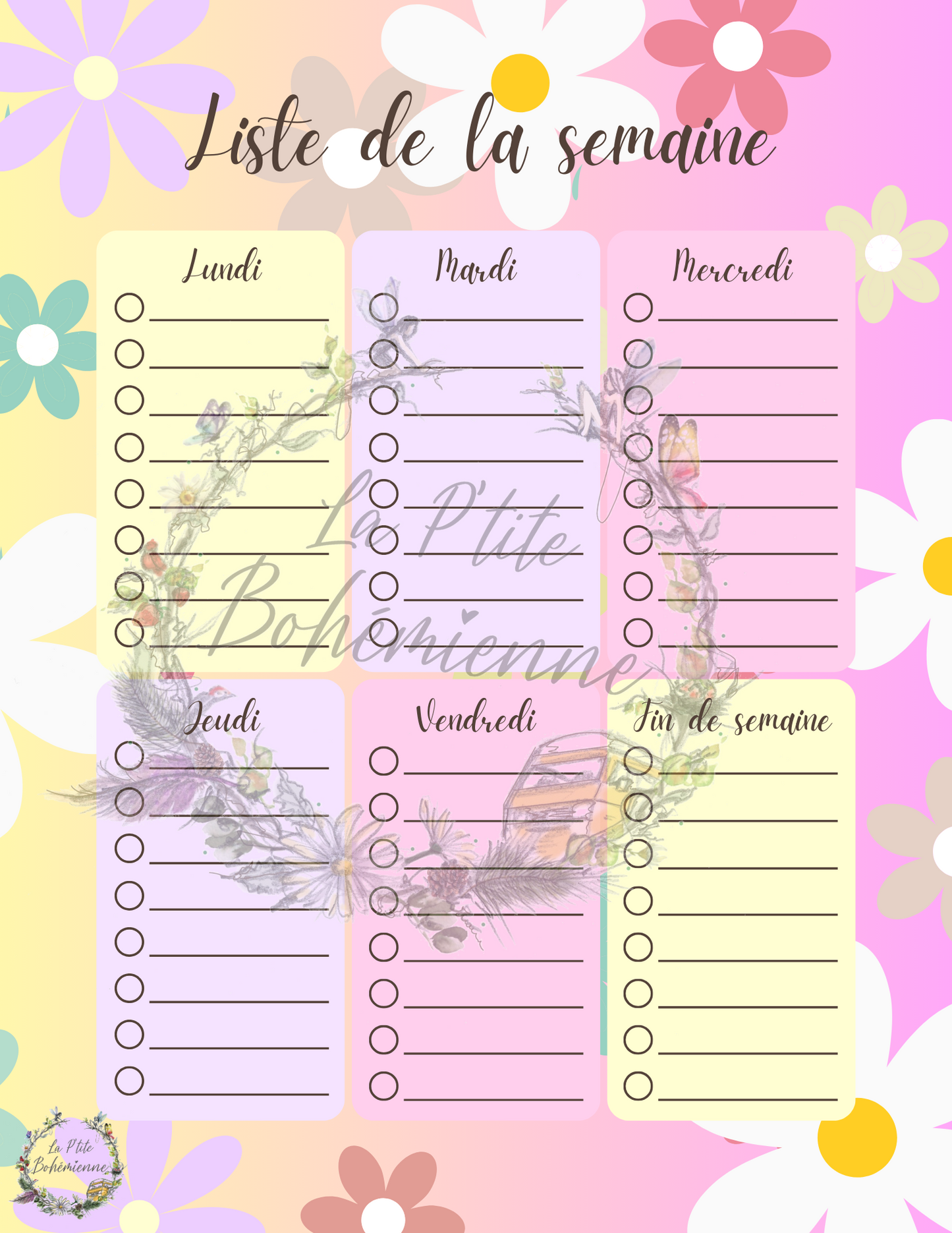 To Do list de la semaine